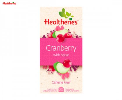 Healtheries 贺寿利 蔓越莓苹果无咖啡因水果茶 20小包/盒（保质期：2023.09）【新旧包装混发】
